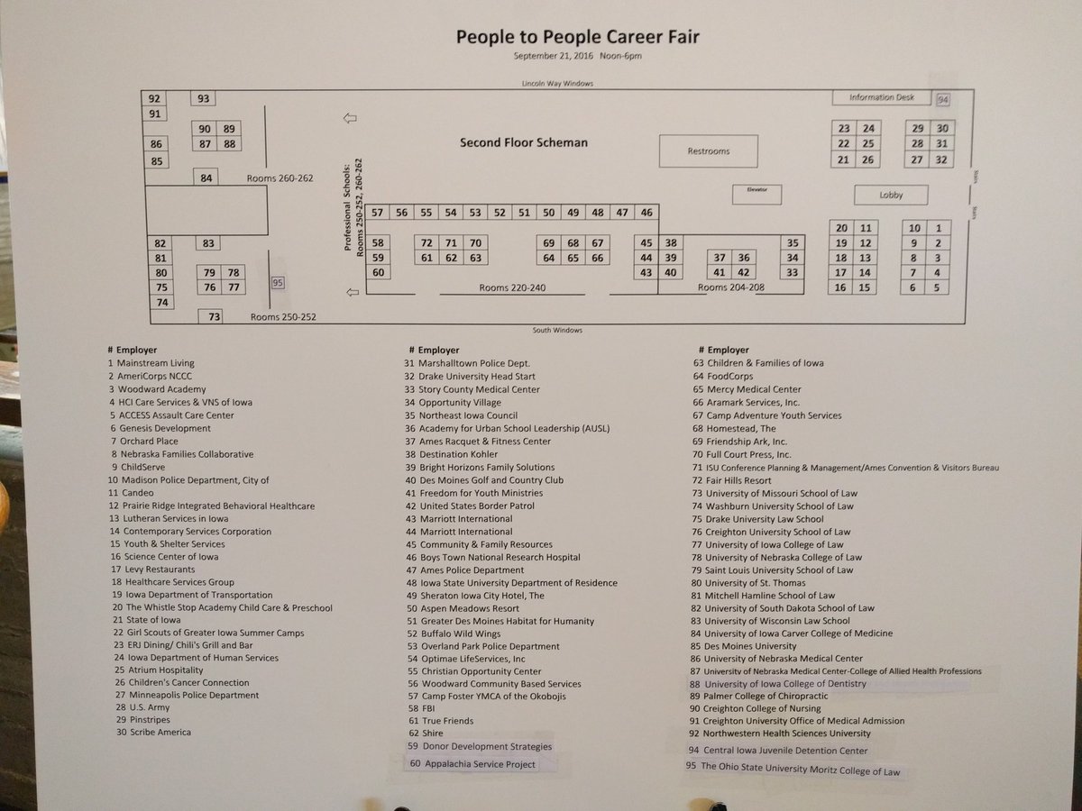 EBPhD's tweet photo. Be sure to check out both career fairs. Here is who is at #PeopleToPeople #aeshm287 https://t.co/zouS97lIIf