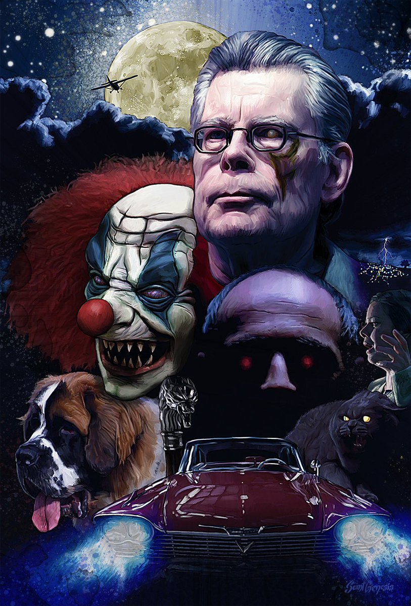 ThatNerdyMom's tweet photo. Happy Birthday you beautiful creature! Thank you for blessing us with your remarkable work ♡ #StephenKing #horror #it #supportsmallstreamers https://t.co/pzAAMnoxXt