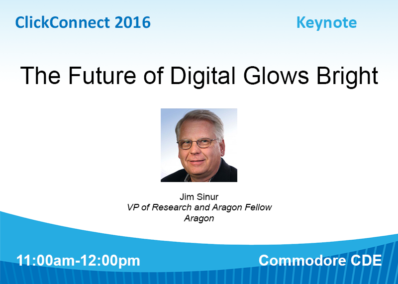 ClickSoftware's tweet photo. .@JimSinur discusses the bright future of #digitaltransformation #ClickCon2016 @AragonResearch1 https://t.co/uSTyyc44gr