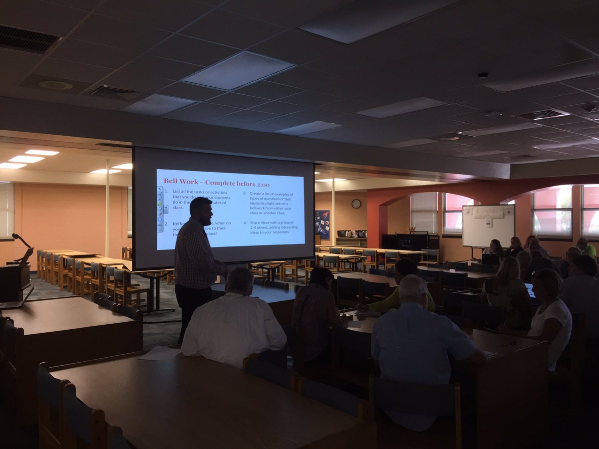 EsteroHS's tweet photo. Professional Learning Community with Mr. Howdyshell today!!! BELLWORK!!! @LeeSchools @benchman29 #leadershipinaction #settingtone&pace ⏰💡📓 https://t.co/ZA3AXNZRzj