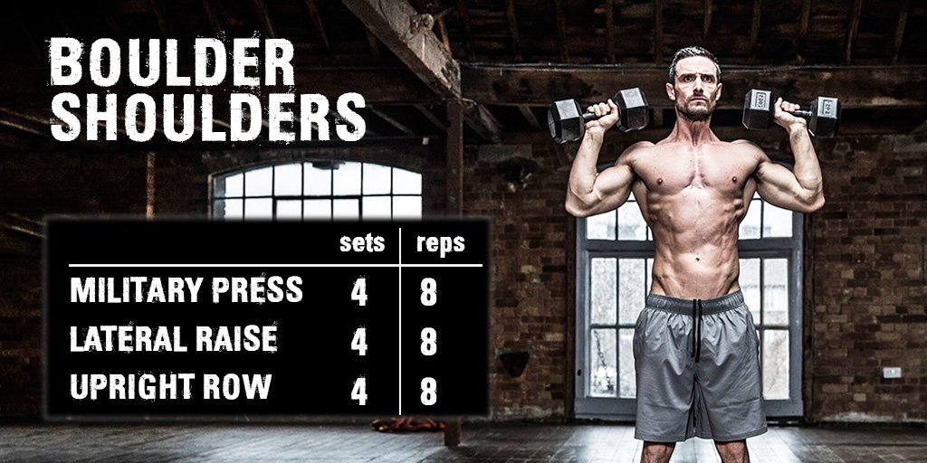 Get boulder shoulders like our athlete <a href="/tqr_training/">Toby Rowland</a> with this brutal workout. #beastmode #fitness