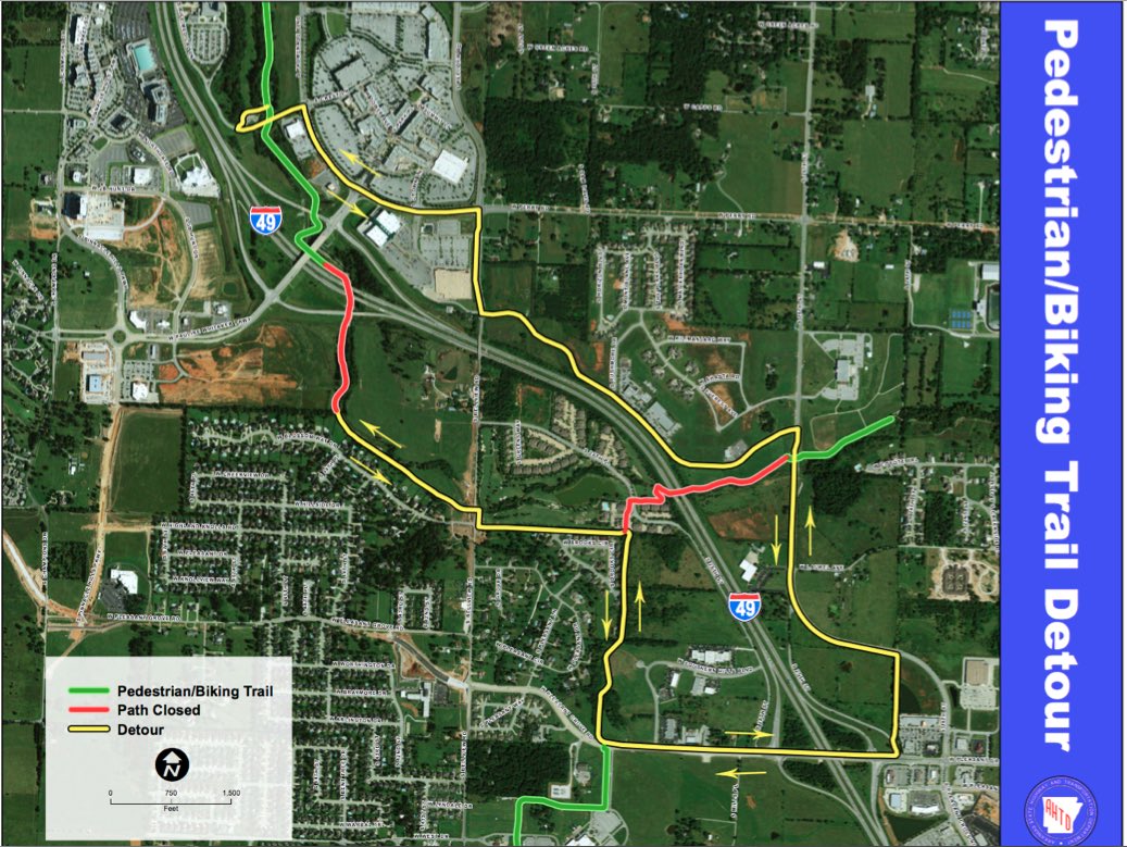 The latest map of Greenway closures/detours: