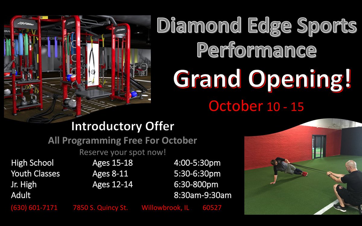 1diamondedge's tweet photo. #DEASportsPerformance #AchieveMore #GetStrong #GrandOpening #DiamondEdgeAcademy #DiamondEdgeSportsPerformance https://t.co/Wa67WYiEu2