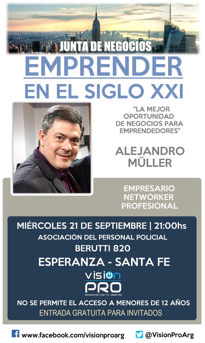 VisionProArg's tweet image. Hoy en ESPERANZA! Un gran #empresario y #networker aportando su #visión de los #negocios del Siglo XXI.
Sólo para #emprendedores!
#VisionPRO
