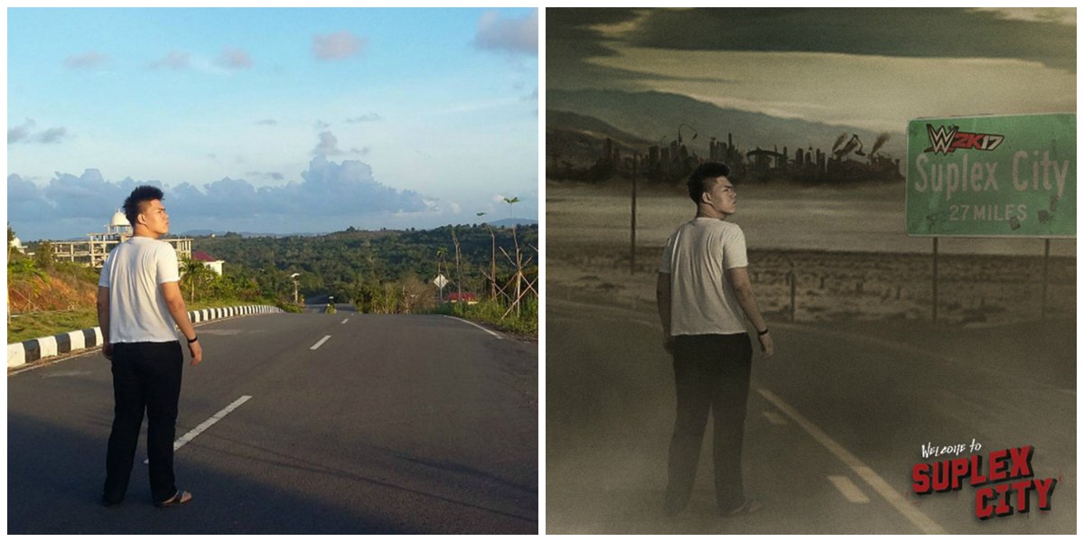 WWEgames's tweet photo. #davidkris97's image (from #Instagram) has been transformed into a #WWE2K17 #SuplexCityPhoto! Details: https://t.co/wvkylSjJkN https://t.co/1I1vwKjeY1