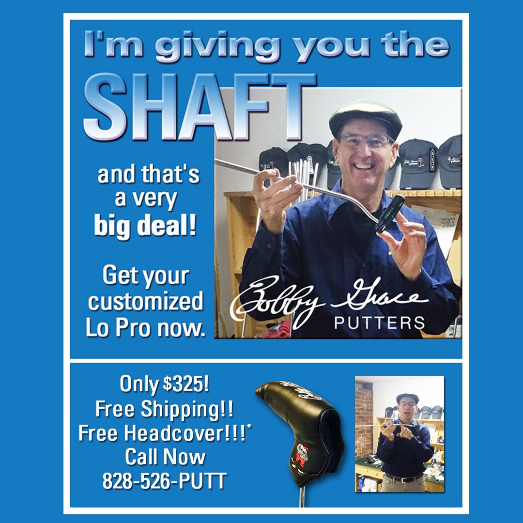 Graceputters's tweet photo. This is one time when you'll want to get the shaft because you'll get just the shaft you want! #golf #manyoneputts https://t.co/7SuozCaBEV