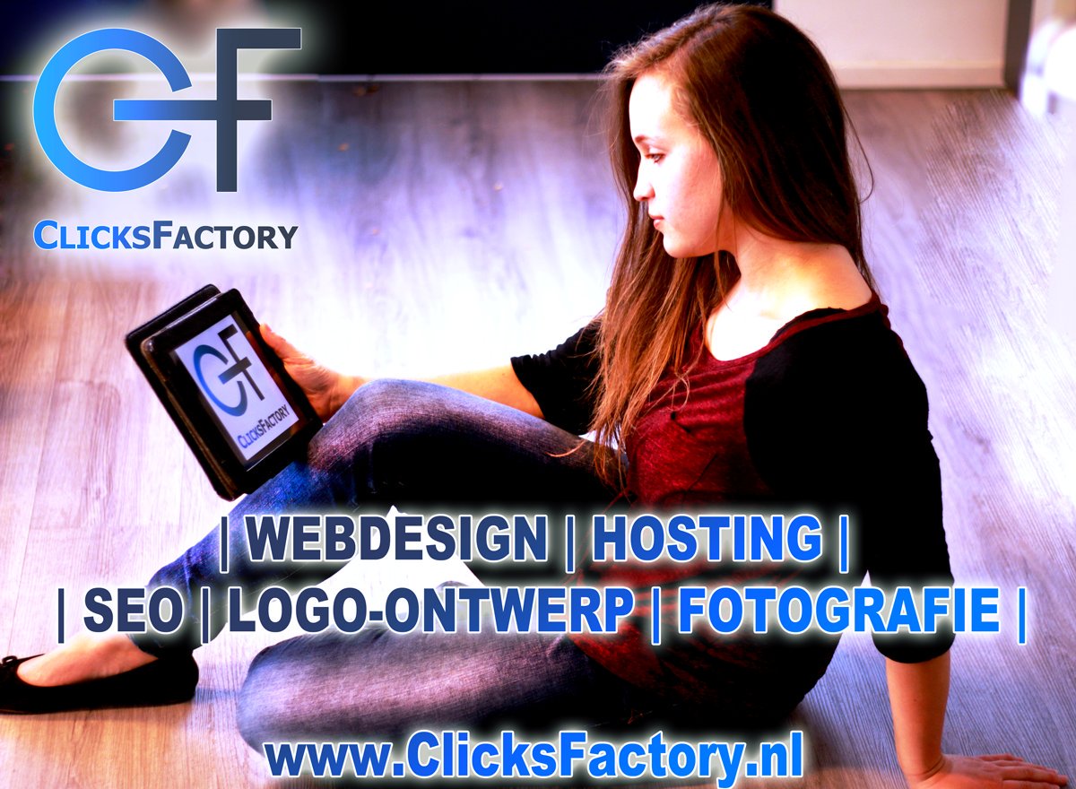 ClicksFactory.nl voor #webdesign #hosting #SEO #logo-ontwerp en #fotografie all-round partner / digitale klusjesman