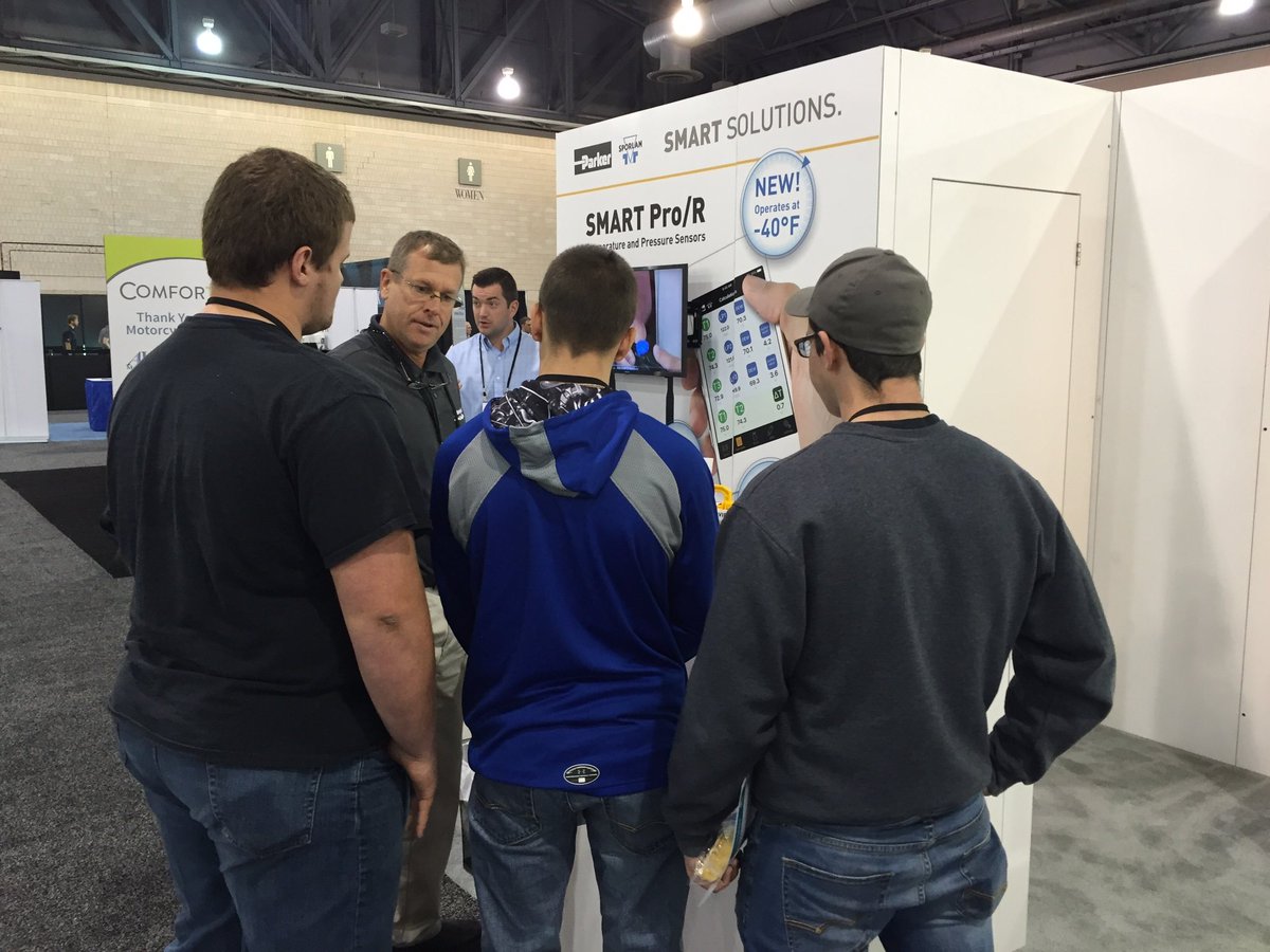 Sporlan's tweet photo. #Comfortech2016 is in full swing! Be sure to stop by Parker Sporlan Booth 420 and say hi. #HVACR #Refrigeration #Cooling #iamSporlanSMART https://t.co/m9lOsewcy5