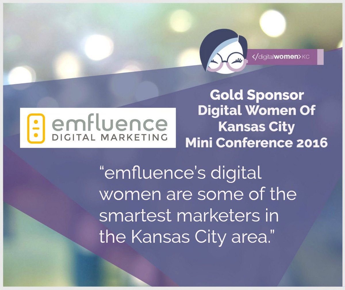 digitalwomenkc's tweet photo. #emfluence is a Gold Sponsor of #DWKCMini16: https://t.co/MJFzCvw70a https://t.co/vx0NK1kBT7