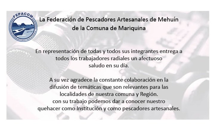 Fepacom Les desea a todas y todos los trabajadores radiales un muy feliz día! #DiaDelTrabajadorRadial #valdiviacl #mehuin #sanjose