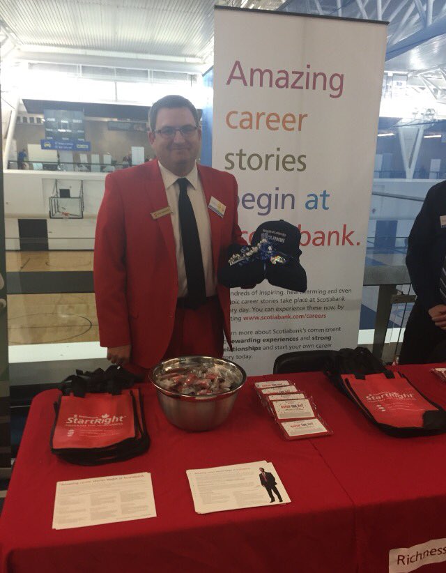 cesuleth's tweet photo. Congratulations to our alumnus Bryce at ScotiaBank for winning the Alumni draw at the #ulethcf #uleth Thanks for being here! https://t.co/jXlsFdvktp