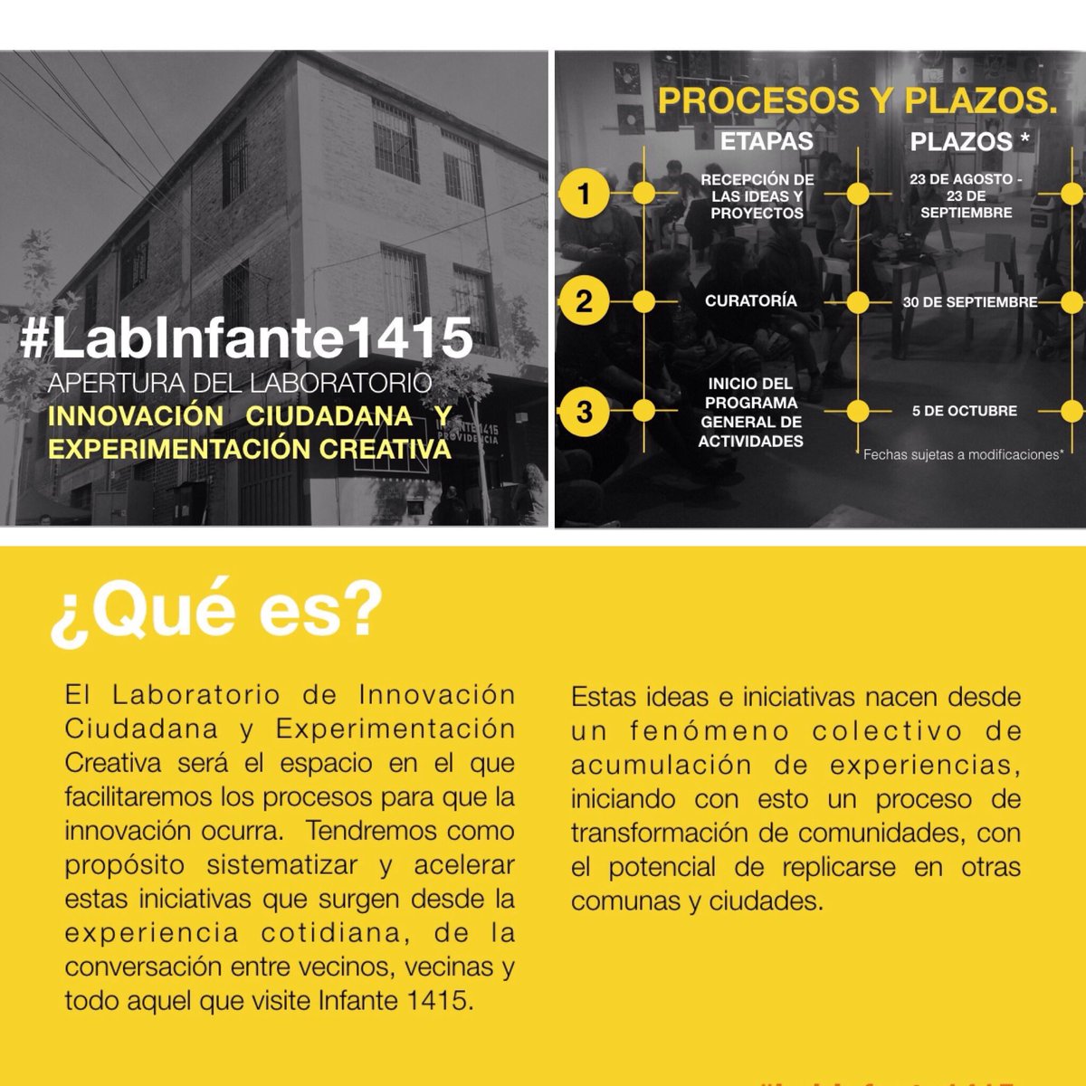 Muni_provi's tweet photo. Envía hasta el 23 de septiembre tu proyecto y desarróllalo en #LabInfante1415. https://t.co/mRviiMssGi https://t.co/ERRJNAx6q9