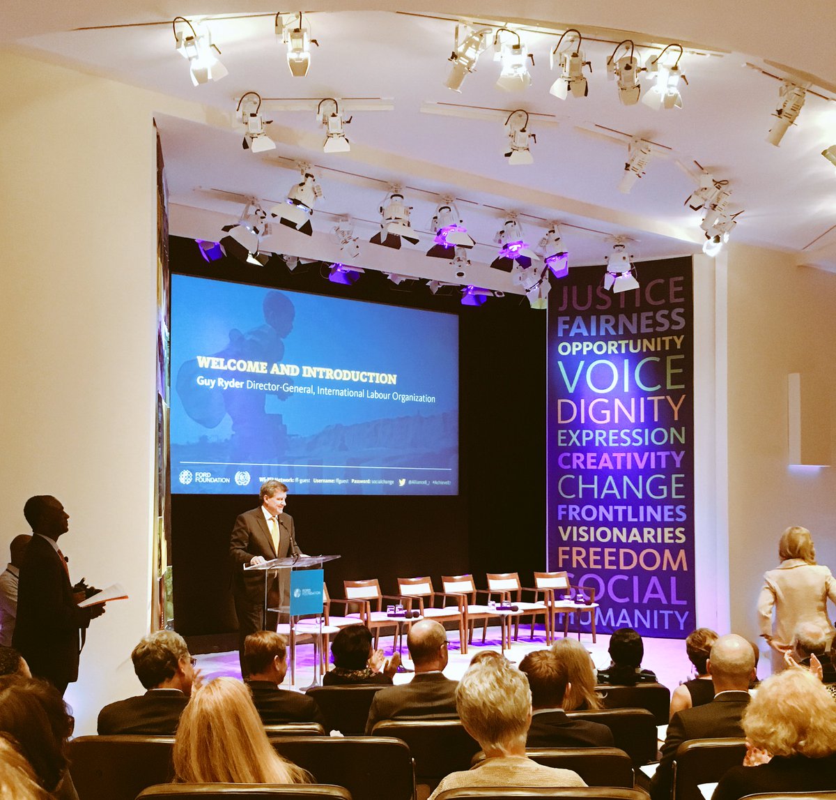 cynryan's tweet image. In the room &quot;an enormous collection of commitment energy and knowledge&quot; @GuyRyder @ilo #endslavery #UNGA #UNexperience #Achieve87 #USUN