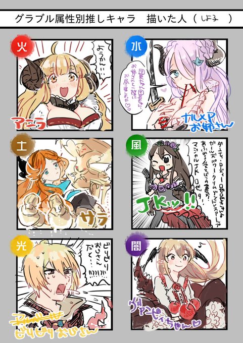 グラブル属性別推しキャラ描いてみた を含むマンガ一覧 リツイート順 ツイコミ 仮