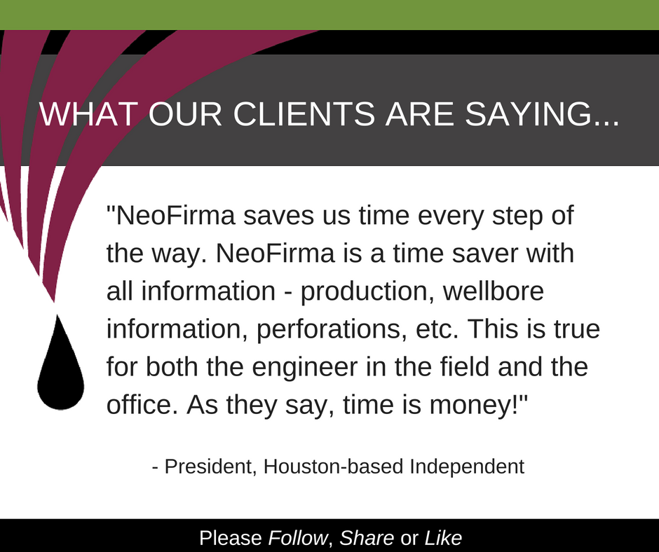 NeoFirma's tweet photo. Save time creating production, #drilling, &amp; well work reports with our cloud-based #OilAndGas software: https://t.co/Dn2oa1e73e #NeoValue https://t.co/69ZEMFSLHI