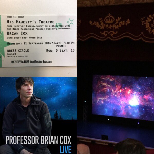 Geeking it out 🤓🖖🏼🌎🌟 #briancox #science #space #hismajestystheatre #physics