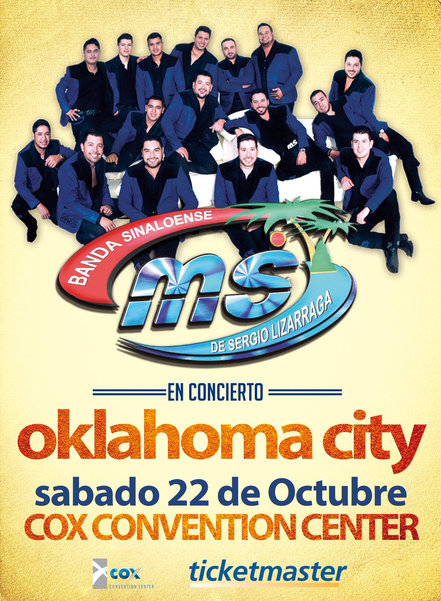 BANDA_MS's tweet photo. Raza de Oklahoma City nos vemos este 22 de Octubre en el @coxconvcenter los esperamos con todos nuestros éxitos!! https://t.co/ETbfDd2FzG