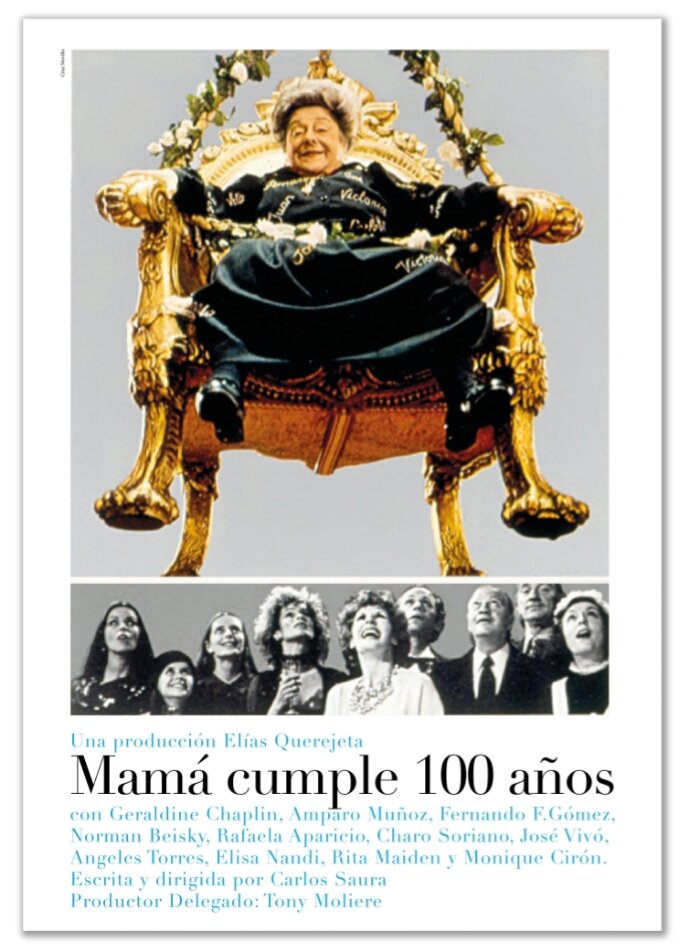 Comienza en La2 'Mamá cumple 100 años'. Buena peli, buen cartel #EliasQuerejeta #CarlosSaura #CruzNovillo