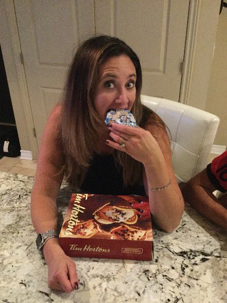 carmenmorrisday's tweet photo. Thank you @TimHortons for the yummy donuts and hockey cards. I even got one of my favourite players @mackinnon9  🍩 🏒 #TimHortons https://t.co/1U7pNPtVVQ