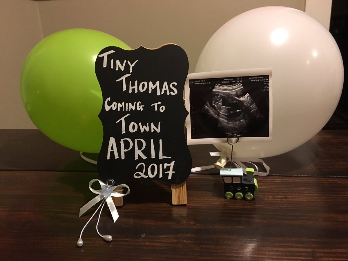ithomas08's tweet photo. Excited for a new addition to our family coming in April! #TinyThomas https://t.co/T20AKY8SBV