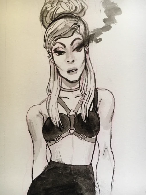 I've been inking other stuff too, slooowly getting better ? 