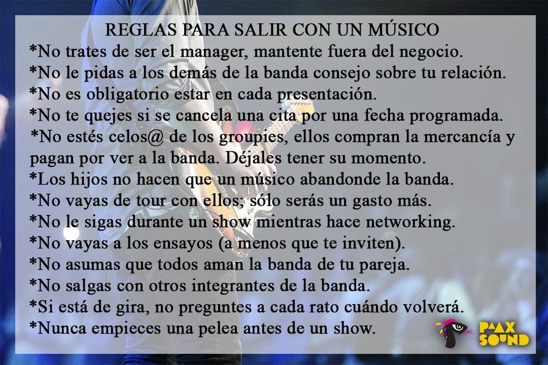 PaaxSound's tweet photo. Información que cura... y que previene. ;)
https://t.co/NcvNS9EcT7
PA, backline, iluminación. https://t.co/mr6R957zF5