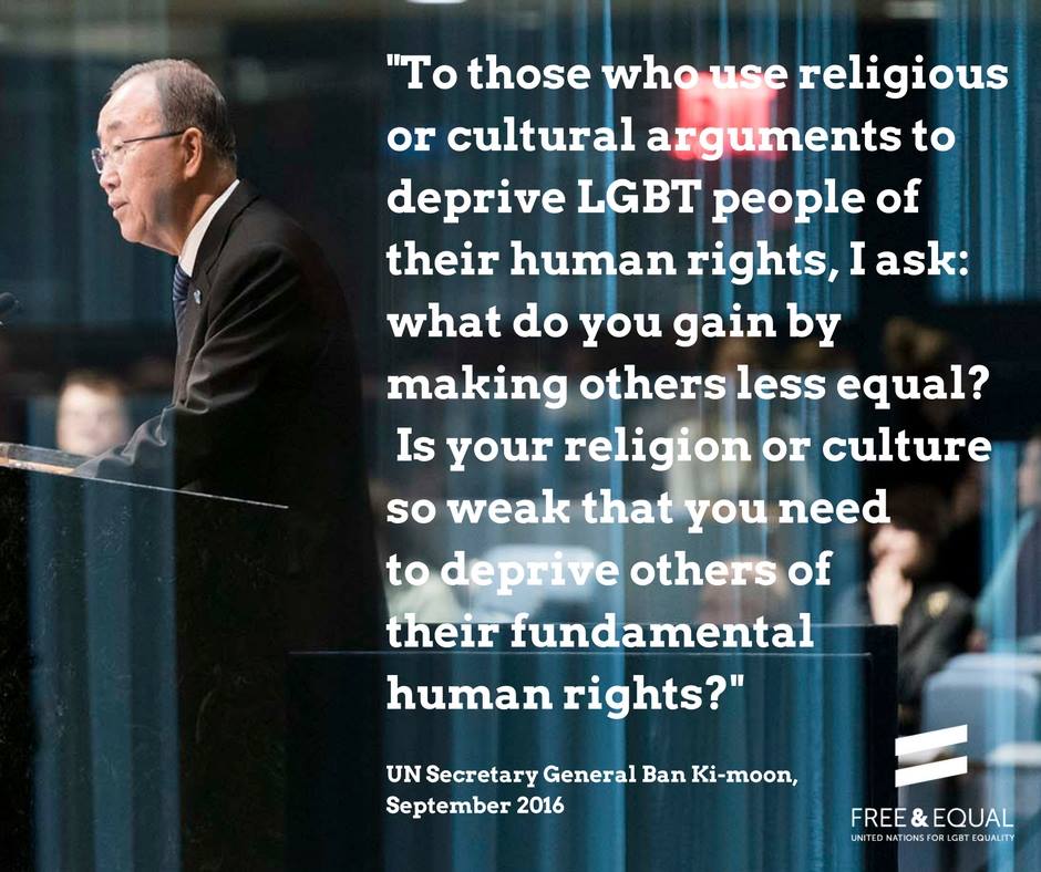 bojandejanic's tweet photo. Before leaving the post Ban Ki-moon made sure he raise the bar for LGBT equality. His successor can only go further forward. #PathToEquality https://t.co/mRg8JGC7Ll