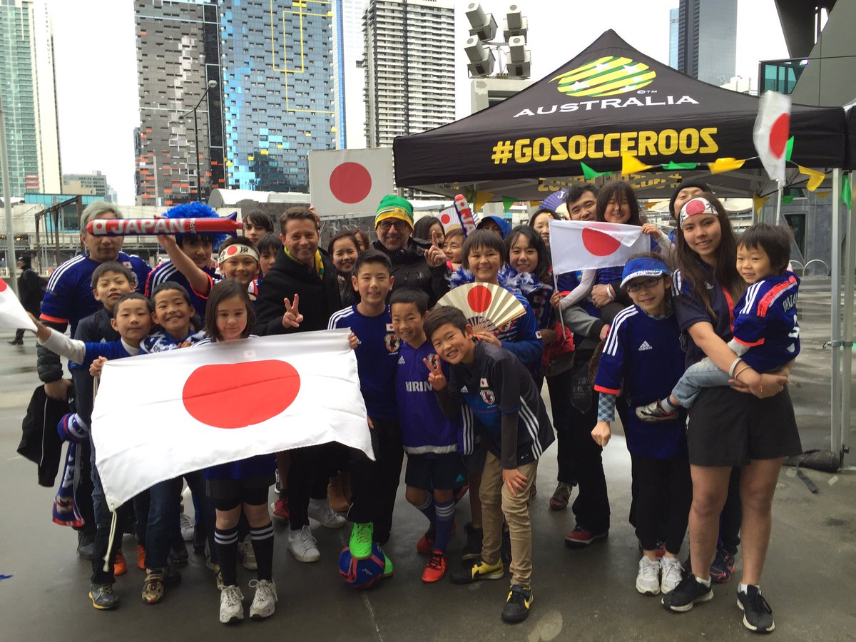 Hanging with the Japanese football supporters in Melbourne