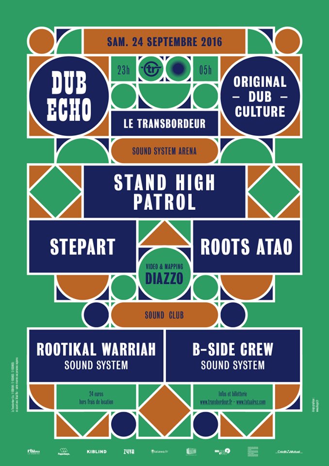 STANDHIGHPATROL's tweet photo. Samedi prochain à #Lyon pour la #DubECho @totaalrez avec @StepArt75 #RootsAtao et le #Soundsystem @letransbordeur https://t.co/gvpLeKSRRA