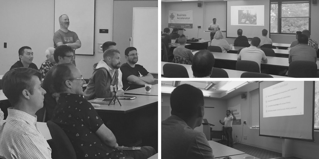 responsiveio's tweet photo. Such an amazing time connecting w/Portland's #tech #startup community @1MillionCupsPDX. Thank you all for learning and laughing with us! https://t.co/TIOLLYsd8r