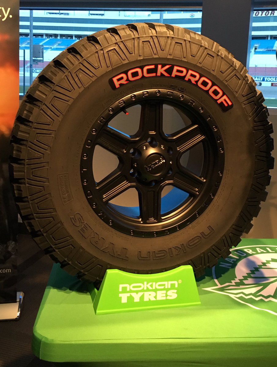 MTDMagazine's tweet photo. Check out the red lettering on the #Rockproof tire from @NokianTyresNA. Available in spring 2017. #tires https://t.co/0nn6DGZQI7