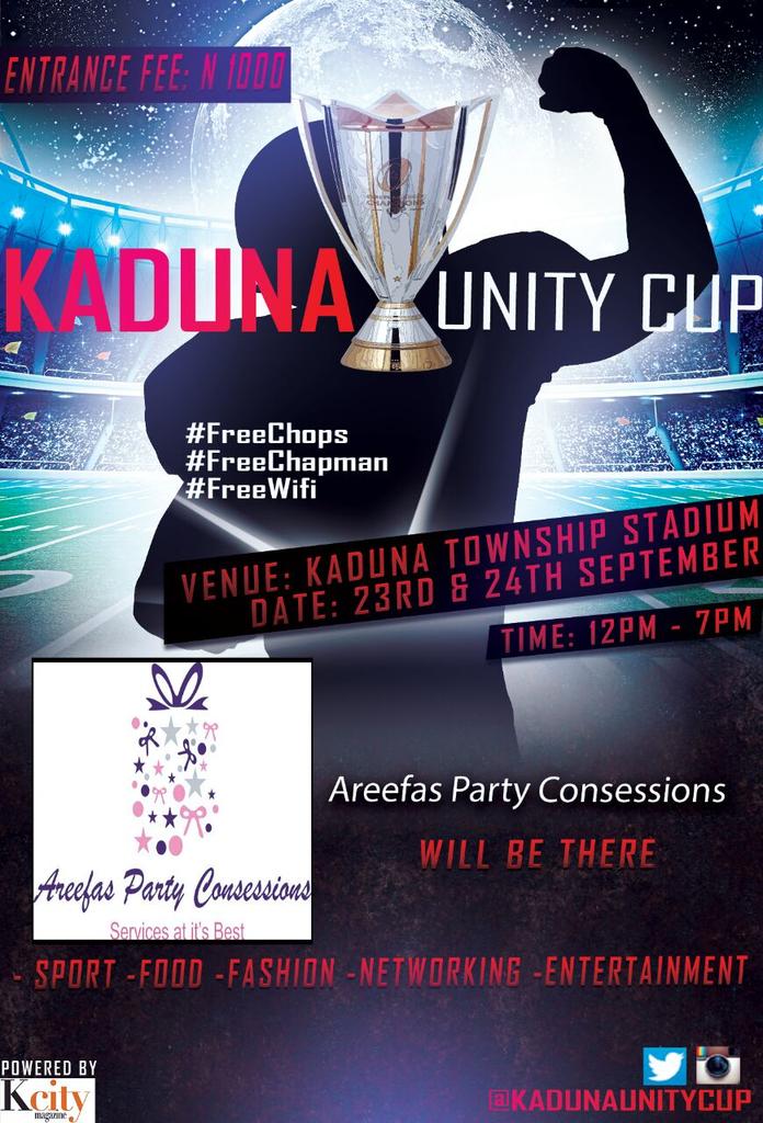 kadunaunitycup's tweet photo. RT and show some love. You can't afford to miss this. π¨πβ½πΉπ·πΆπππ₯#FreeWifi #FreeChapman #FreeChops https://t.co/H1Yz8P5IRf