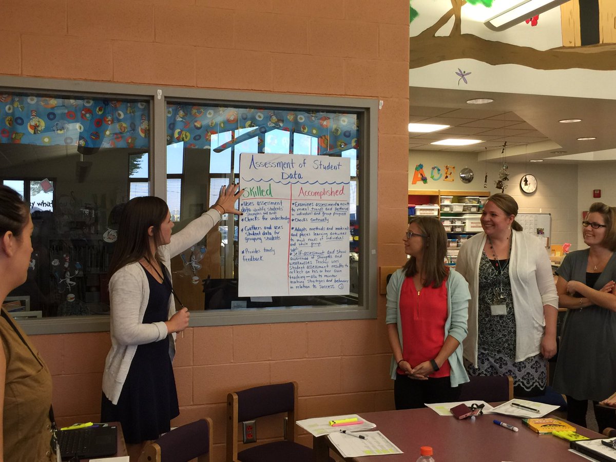 NavinElementary's tweet photo. At our staff meeting we analyzed differences between skilled & accomplished in OTES rubric @DianeMankins #profgrowth #PTBM #navinrocks https://t.co/VNXkBRwnAP
