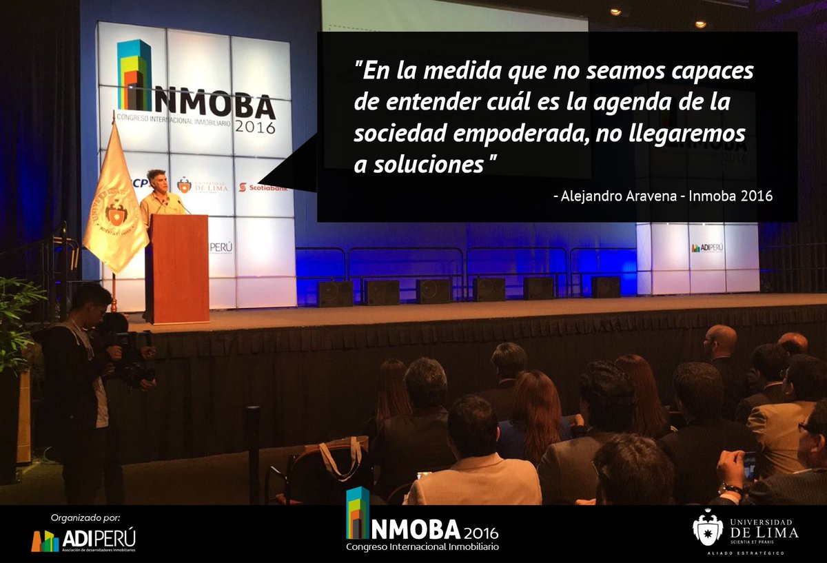 CongresoInmoba's tweet photo. "En la medida que no seamos capaces de entenderCuál es laAgenda de laSociedad empoderada, no llegaremos a soluciones"#Aravena en #Inmoba2016 https://t.co/QIfQGdiKLh
