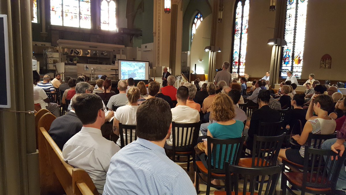 FarahJadran's tweet photo. Dozens gather for I-81/690 discussion at Samaritan Center on city's Northside - area with most potential impact in proposals. #NorthsideUp https://t.co/nEWbSzObeq