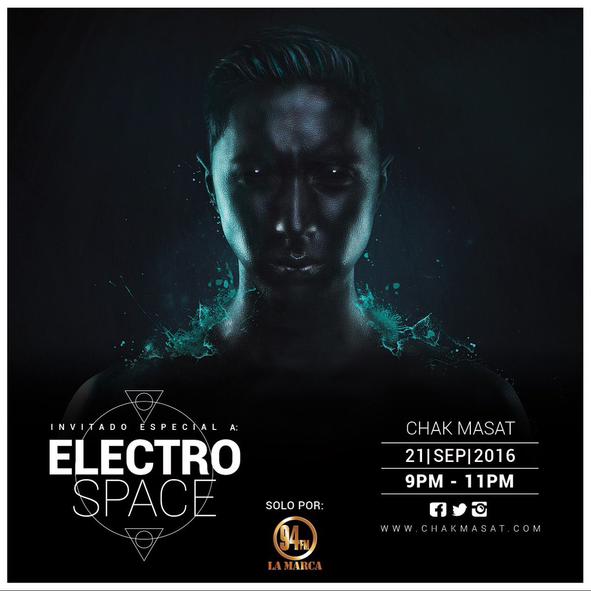 ChakMasat's tweet photo. #hoy Nos escuchamos en un rato por @lamarca94fm en #ElectroSpace con mi bro @DjChrissValdez https://t.co/rJ8TkQoqJZ