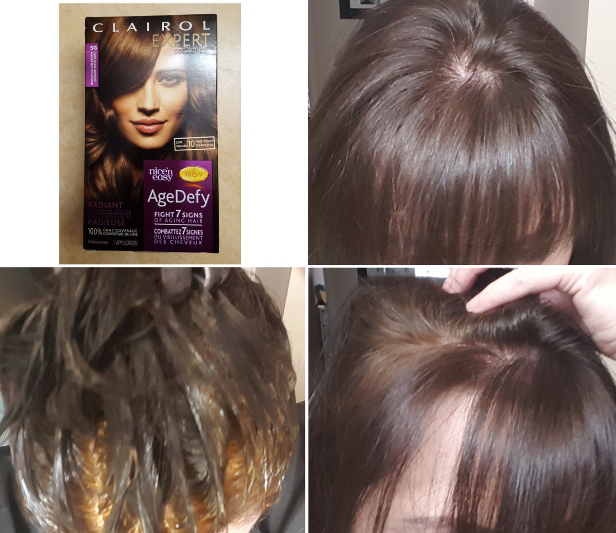 Galana's tweet photo. Read my review of Clairol Age Defy: https://t.co/kI8FbzmXHY. I tried it free (or with a discount). https://t.co/k4eR96qpAv
