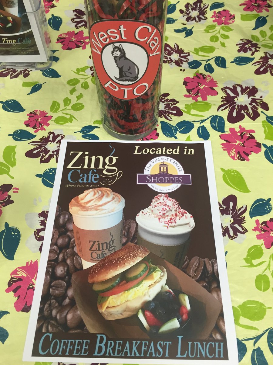WestClayPTO's tweet photo. Thank you @TheZingCafe for providing coffee to the Pastries w/Parents event. Many happy parents! https://t.co/gfHreTcNdK