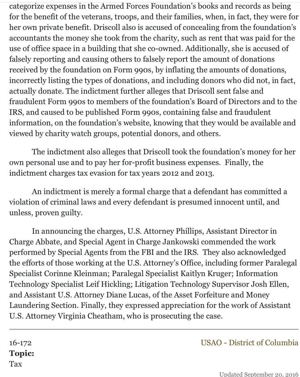 KurtsTemper's tweet photo. Get your facts from @FBI on indictment of Patricia Driscoll @PatriciaTX77 ...the @IRS will destroy her over the "Lying" ...gonna nail you https://t.co/dqet0O7NNI