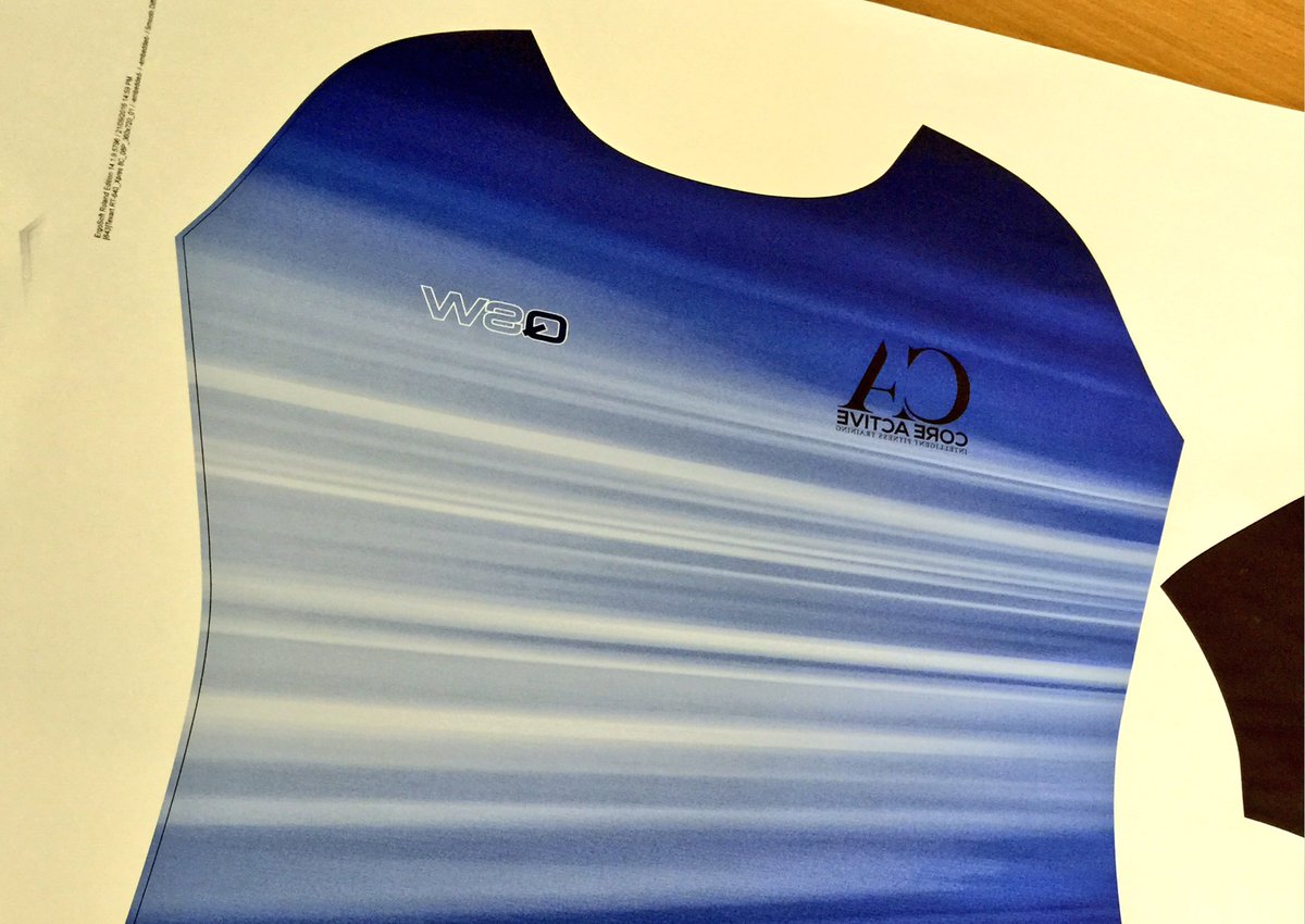 QSW_Sports's tweet photo. First glimpse of the new @Core_Activ #CustomKit. Printing (onto fabric) starts tomorrow. Going to look amazing we think! #CustomKitYourself https://t.co/LEXE34hugC