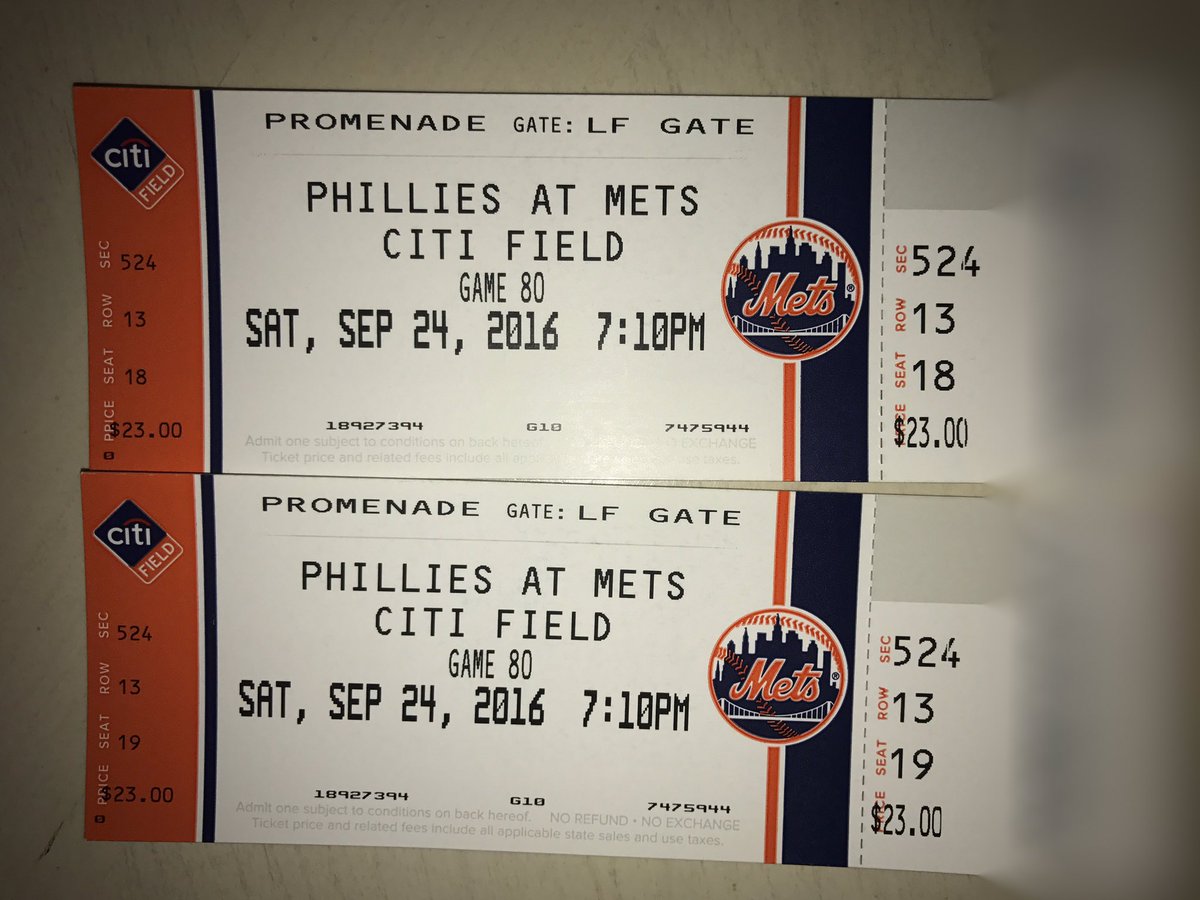 MetsAvenue's tweet photo. RT and FOLLOW to win 2 FREE Mets tickets to the game on 9/24! Picking a winner at RANDOM after tonights game! Good luck! #LGM🍎 https://t.co/2R1wyHon3A