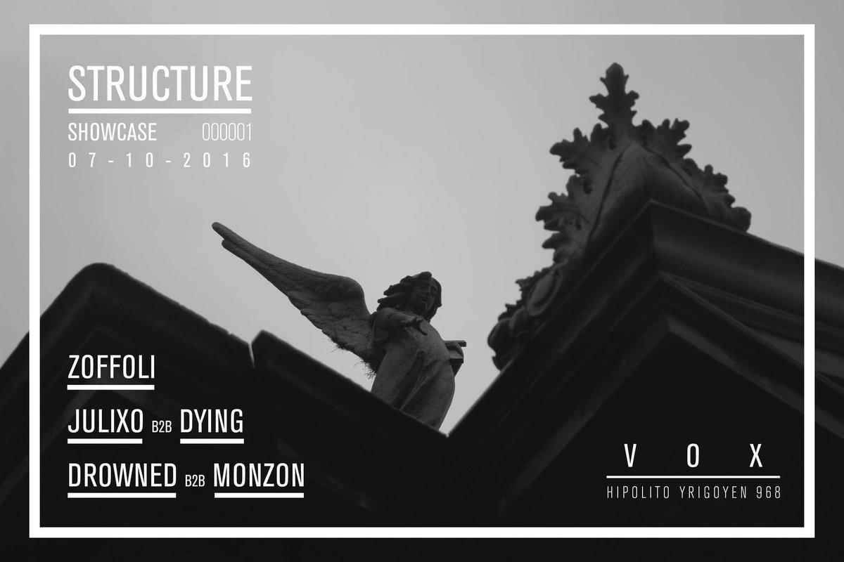 StructureTechno's tweet photo. STRUCTURE SHOWCASE #001
Zoffoli.
Julixo b2b Dying.
Drowned b2b Monzón.

7/10 @ VOX https://t.co/kppNCHVFC0