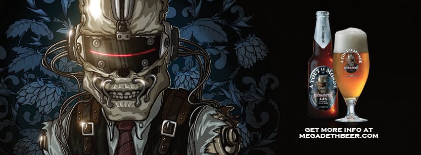 Megadeth's tweet image. Follow @megadethbeer to get info on the upcoming release of À Tout le Monde and the launch party with @DaveMustaine on October 21st.