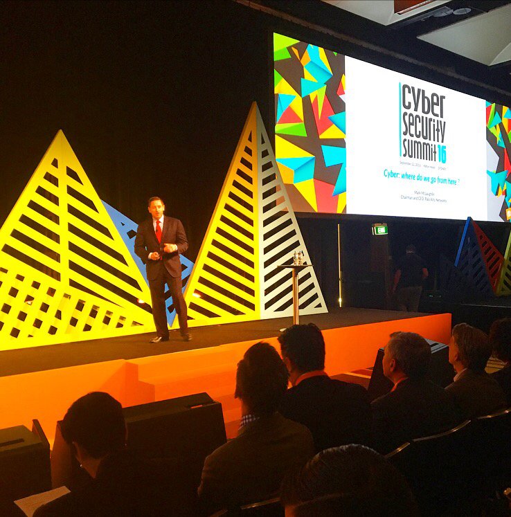 PaloAltoNtwks's tweet photo. Kick off! @MarkatPANW takes us into #AusCyberSummit https://t.co/c7b1EEnvXj