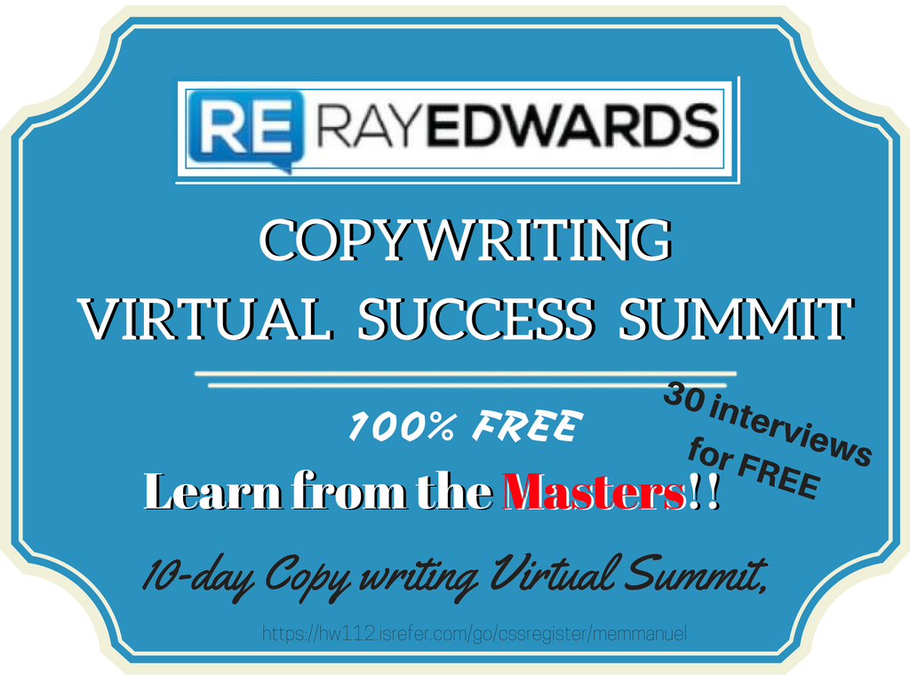 LiveForeverhow2's tweet photo. #FREECOPYWRITING COPY WRITING SUCCESS SUMMIT
Check it out!! 100% FREE! I'll be there for sure!
https://t.co/Dunog3Ge7Q https://t.co/PS5iy2Hegt