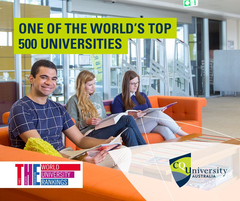 CQU's tweet photo. CQUni has today moved up the ranks to claim a spot within the world's top 500 universities #CQUni #THEUnirankings https://t.co/HyqOId34SH https://t.co/neOa9FsVuM