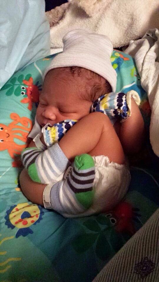 JanieVolturi's tweet photo. My baby boy! He still thinks he's in mommy's tummy https://t.co/XlybN06I3R
