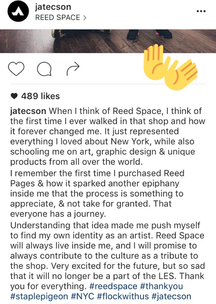 jeffstaple's tweet photo. #preach #reedspace @reedspace https://t.co/z1B5T1o6r4