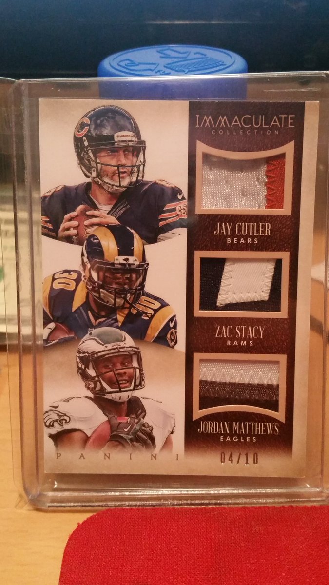 Jay Cutler, @ZSTACY_, &amp; <a href="/jmattjmattjmatt/">Jordan Matthews</a> <a href="/PaniniAmerica/">Panini America</a> #Immaculate #Collection #4 of 10 Jerseys #Bears #Rams #Eagles #Vandy #AnchorDown!!!!