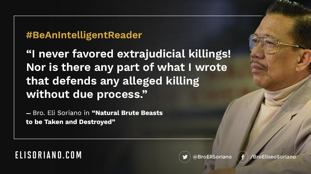 Kapatweets_Intl's tweet photo. “I never favored extrajudicial killings!" -- @BroEliSoriano
READ: https://t.co/frVRhxUqho
#BeAnIntelligentReader https://t.co/KrmbOHY532